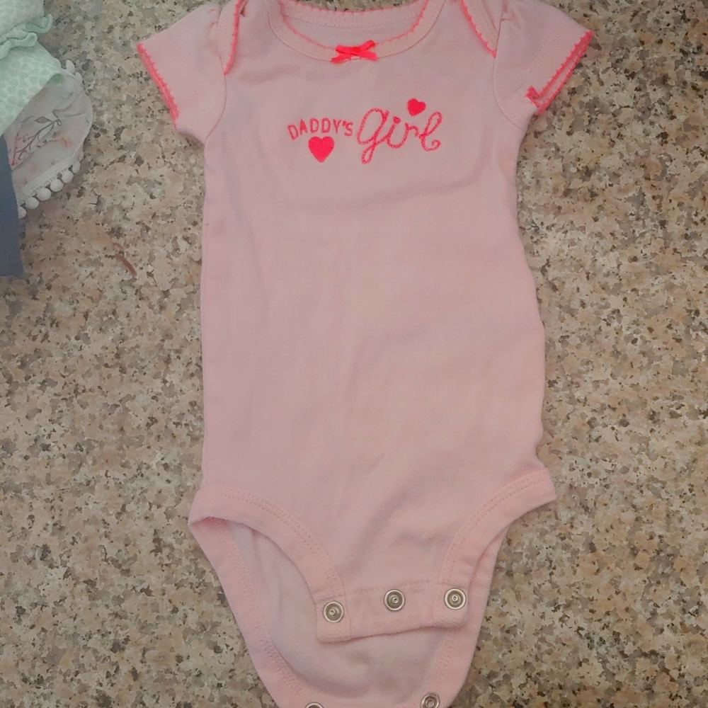 new born onsies pink by carters Daddys girl